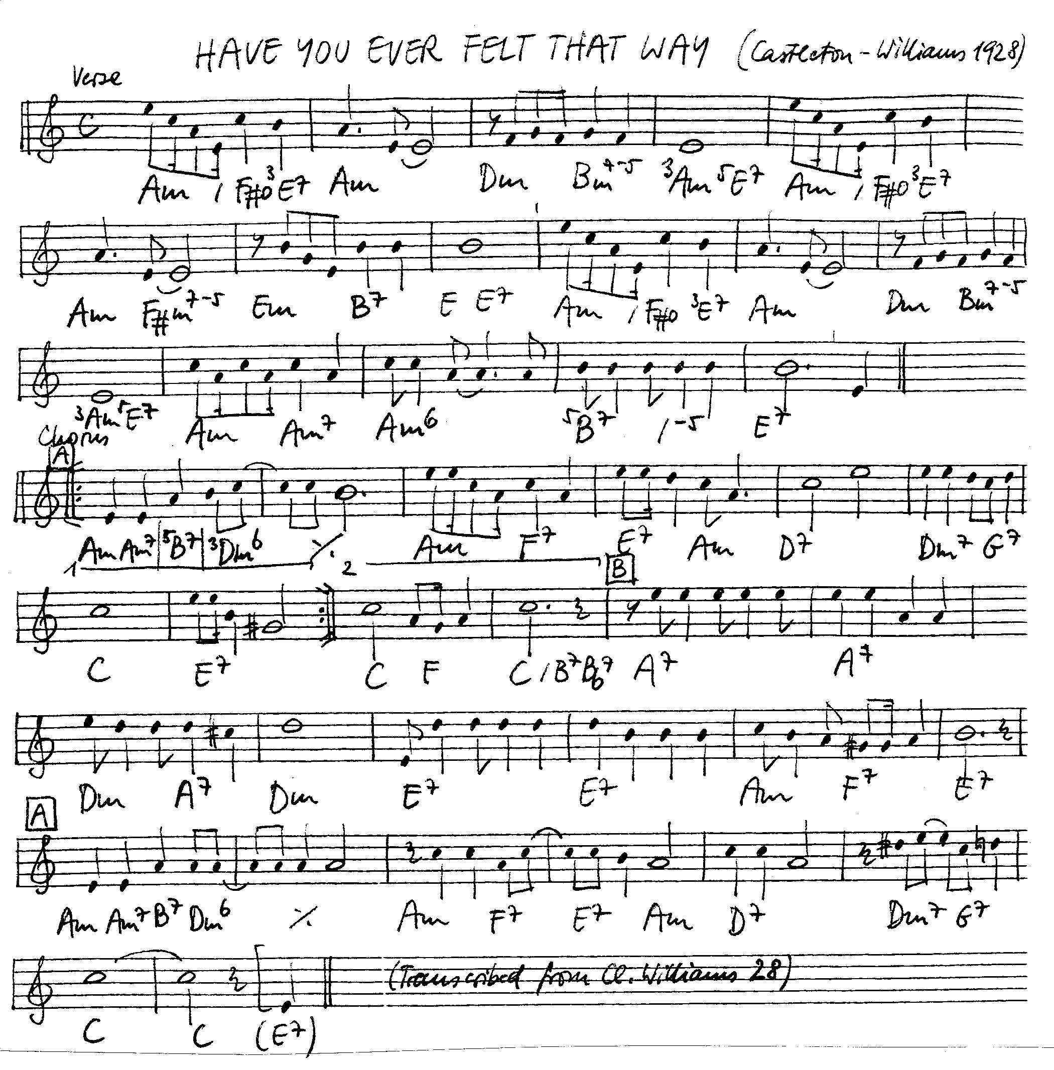 have you ever felt that way leadsheet – book us for your next 20s or gatsby event